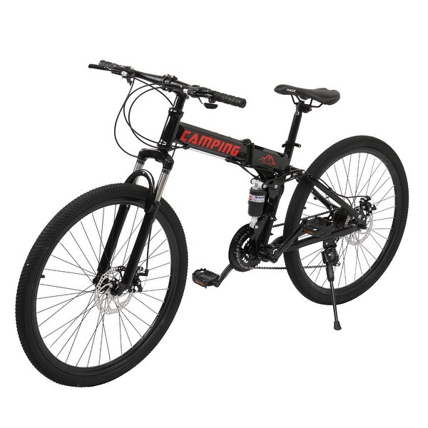 Camping Survivals 26 inch 21 speed folding mountain bike black
